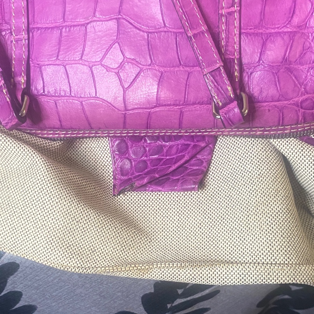 Dooney & Bourke Purple croc barrel and wallet set - Picture 9 of 17